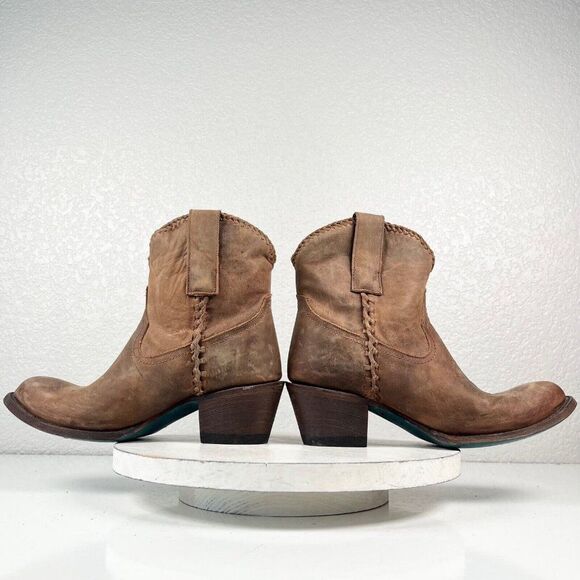 Women's Tan Ankle Boots - Picture 7 of 11